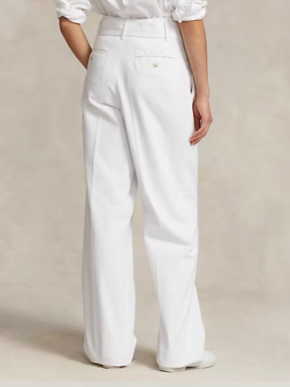 New Ralph Lauren Polo Blue Label White Denim Pleated Pants Size 6 - Picture 3 of 14